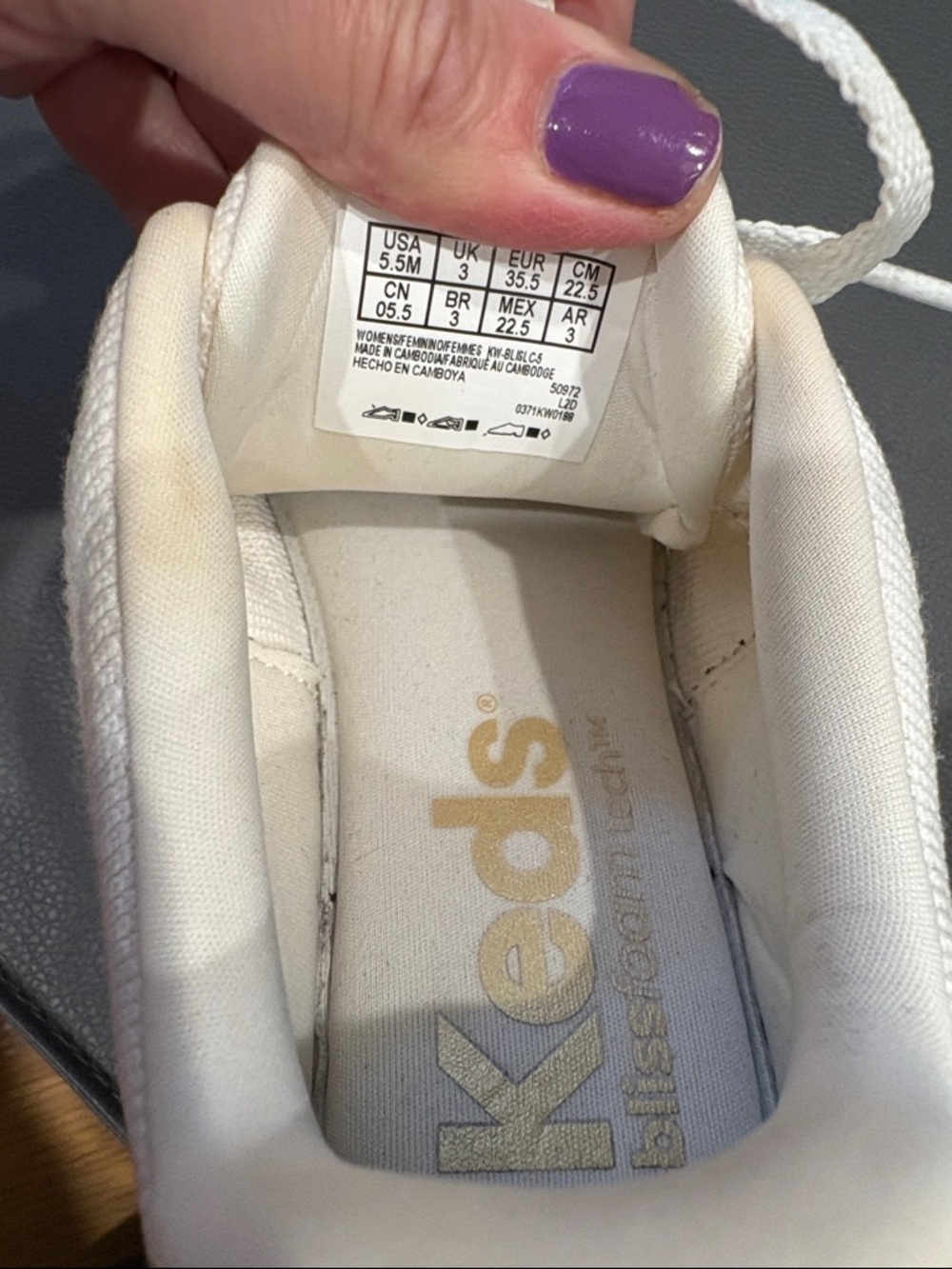 Keds Blisswalk Lace-Up Sneakers with Gold Accent - Picture 10 of 10
